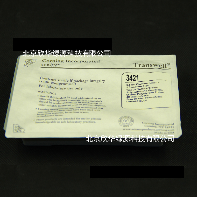 Transwell-24膜嵌套，6.5mm直径，5.0um孔径PC膜，PC（聚碳酸酯）灭菌，12个/包，4包/箱