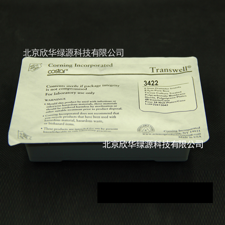 Transwell-24膜嵌套，6.5mm直径，8.0um孔径PC膜，PC（聚碳酸酯）灭菌，12个/包，4包/箱