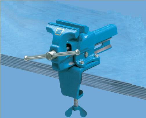 可以直接夹持在钳工台上使用,不需要钻孔穿螺栓固定.