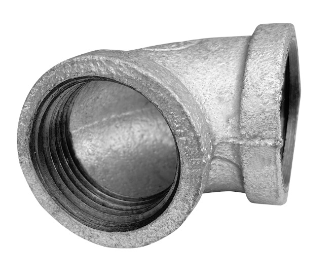 镀锌90度丝口弯头/dn65