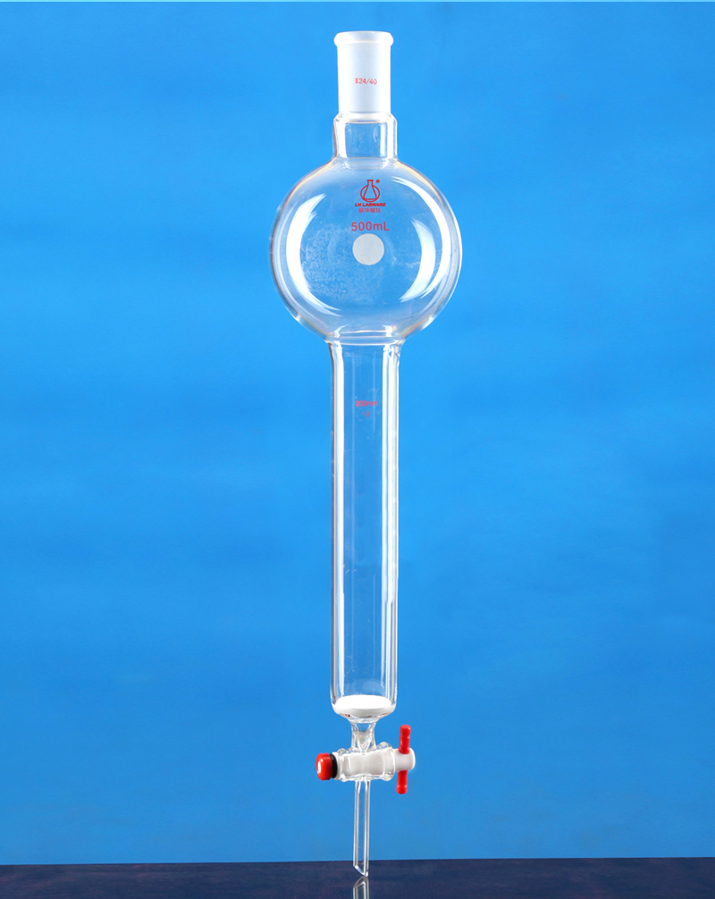 四氟砂芯储存球层析柱 500ml/24#/26×457mm/g3 带挂耳||500ml|联华