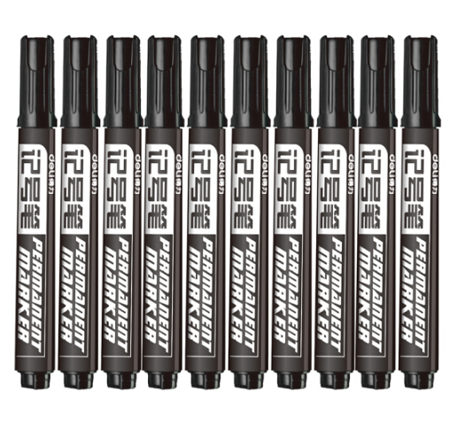 得力(deli) 6881 记号笔 10只装 黑色红色蓝色可选