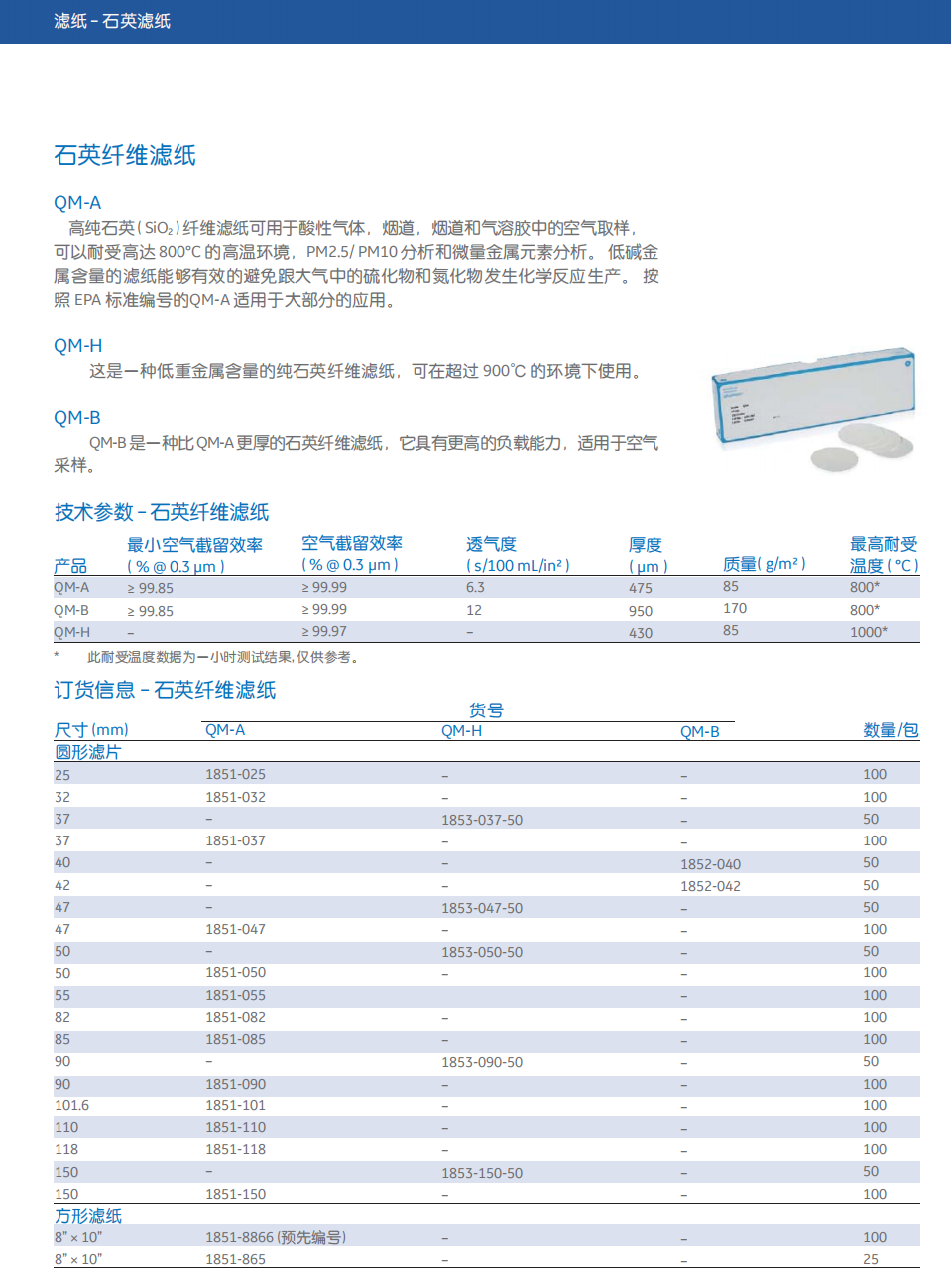 2-335-04 石英濾紙ＱＭ−Ａ 型 φ４７ｍｍ １００枚入：GAOS 店+