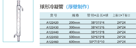 球形冷凝管(厚壁制作)