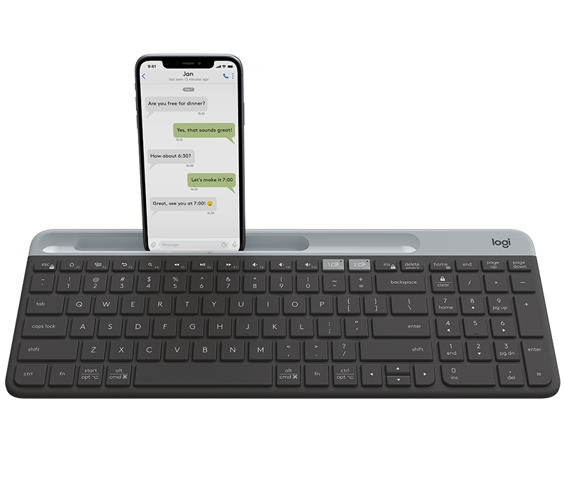 罗技（Logitech）K580 键盘 无线蓝牙键盘 办公键盘 便携超薄键盘 笔记本键盘 平板键盘 K580黑色