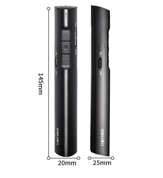 得力翻页激光笔2801g 绿点 充电翻页激光笔 led大屏 液晶屏指示笔 有