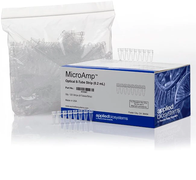 ABI MicroAmp荧光定量PCR管八连排（8联管，八联管），0.2mL