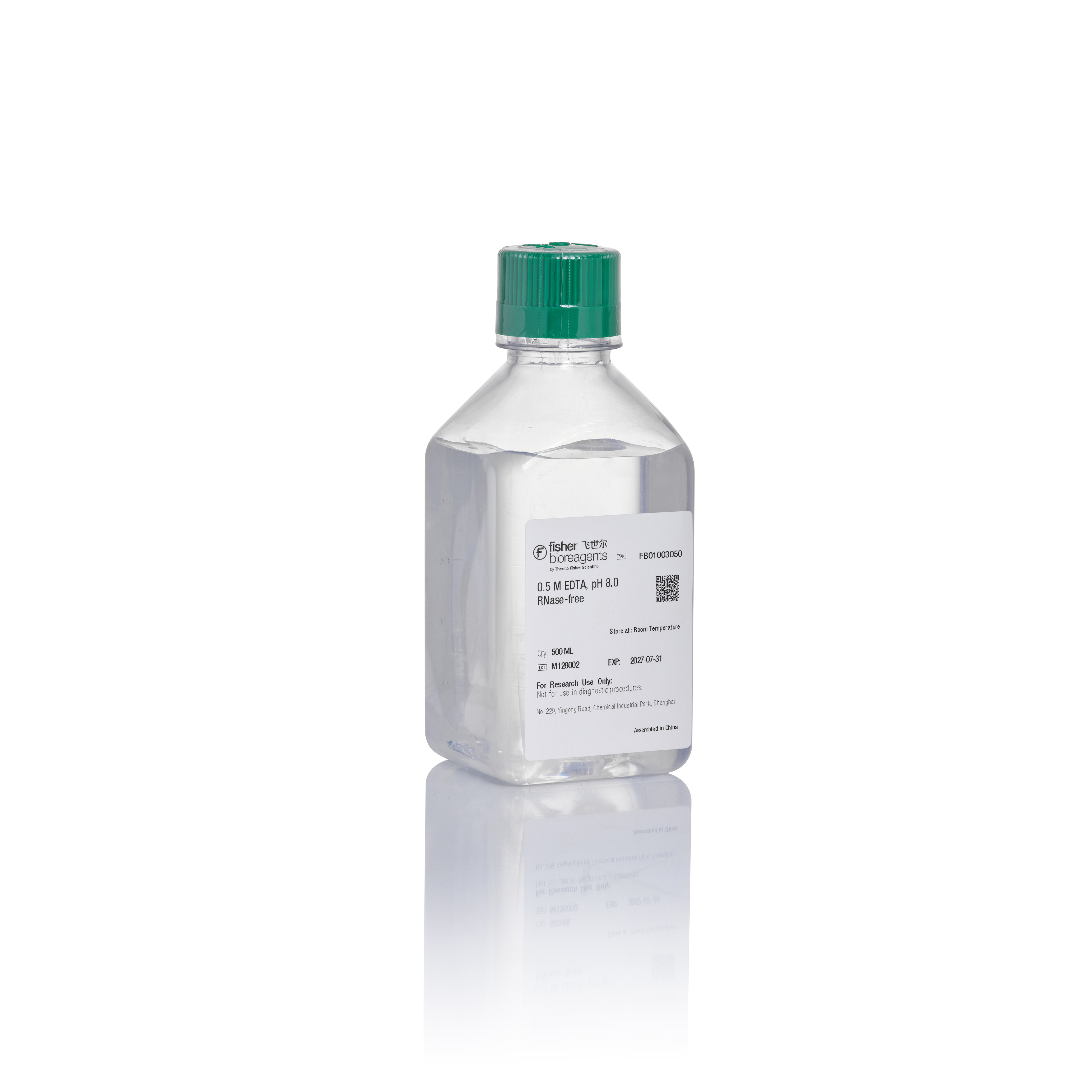 0.5 M EDTA，pH 8.0，不含 RNase, 500 mL