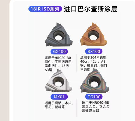 内螺纹数控刀片16 IR AG60通用螺距0.5~3.0钢件不锈钢铜铝专用