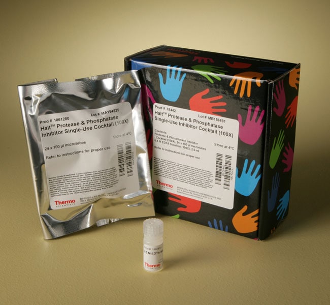 Halt 蛋白酶和磷酸酶抑制剂Cocktail,单次用量包装(含EDTA,100X)