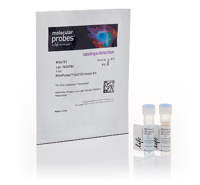 MitoProbe DiIC<sub>1</sub>(5) 检测试剂盒 - 用于流式细胞分析 - 100 次检测