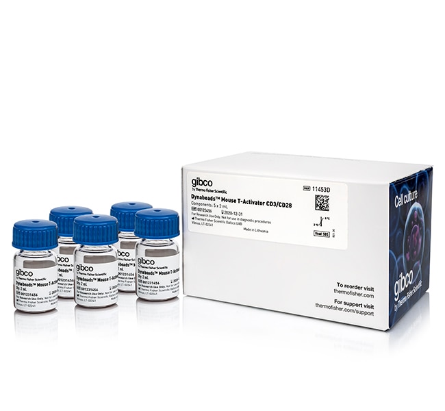 用于 T 细胞活化/扩增的 Dynabeads 小鼠 T-Activator 活化剂 CD3/CD28, 5 x 2 mL
